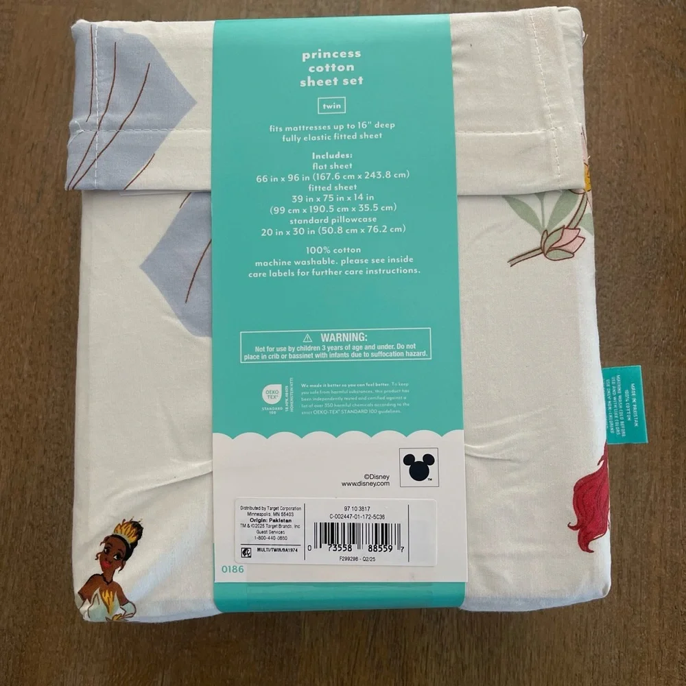 Twin Princess Characters Kids' Sheet Set - The Disney Collection by Pillowfort